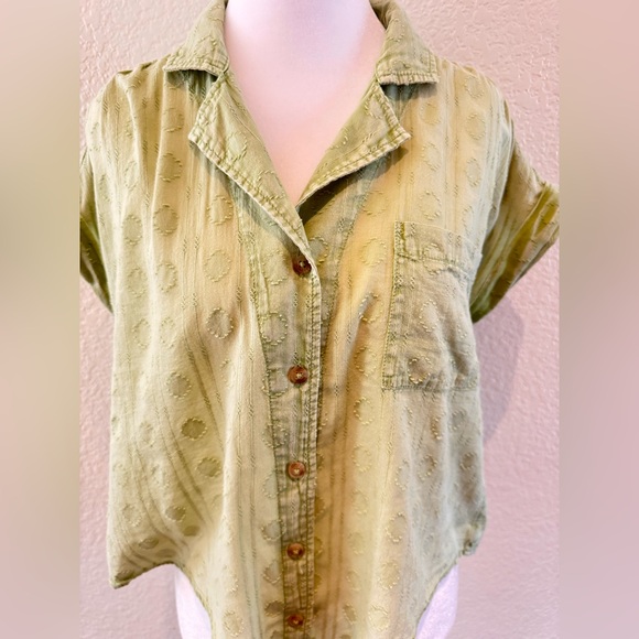 Anthropologie – Pilcro “The Cammie” Surf Blouse – Green – Size Small - Picture 7 of 16